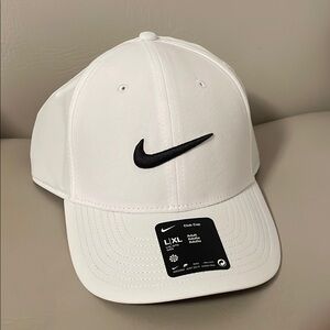 Nike White Cap with Black Logo